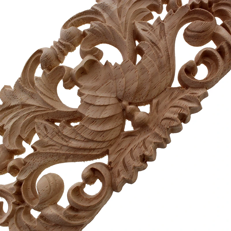 VZLX классическая деревянная аппликация деревянная резная Onlay наклейка с резьбой по дереву для украшения дома аксессуары мебель двери декор скульптуры