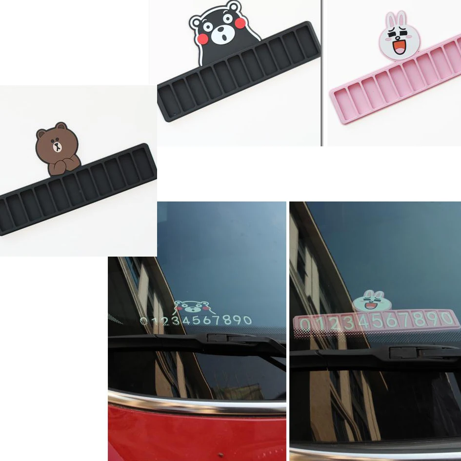 Cartoon Temporary Parking Car Phone Number Card Cute Cars Phone