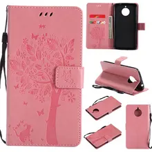 Кожаный чехол-книжка для Motorola Moto C E4 G5 G5S G7 G6 plus рельефный чехол-кошелек с подставкой Чехол для телефона