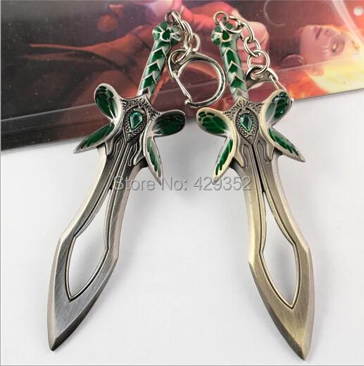 

Big Discount Dota2 the Butterfly Sword Dagger Jump Cut Weapon Key Chain Pendant Key Chain Shield Key Chain Wholesale