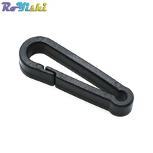100pcs/pack Gloves Hook Plastic Black Buckles Snap Hook With O-Ring Used For Shower Curtains