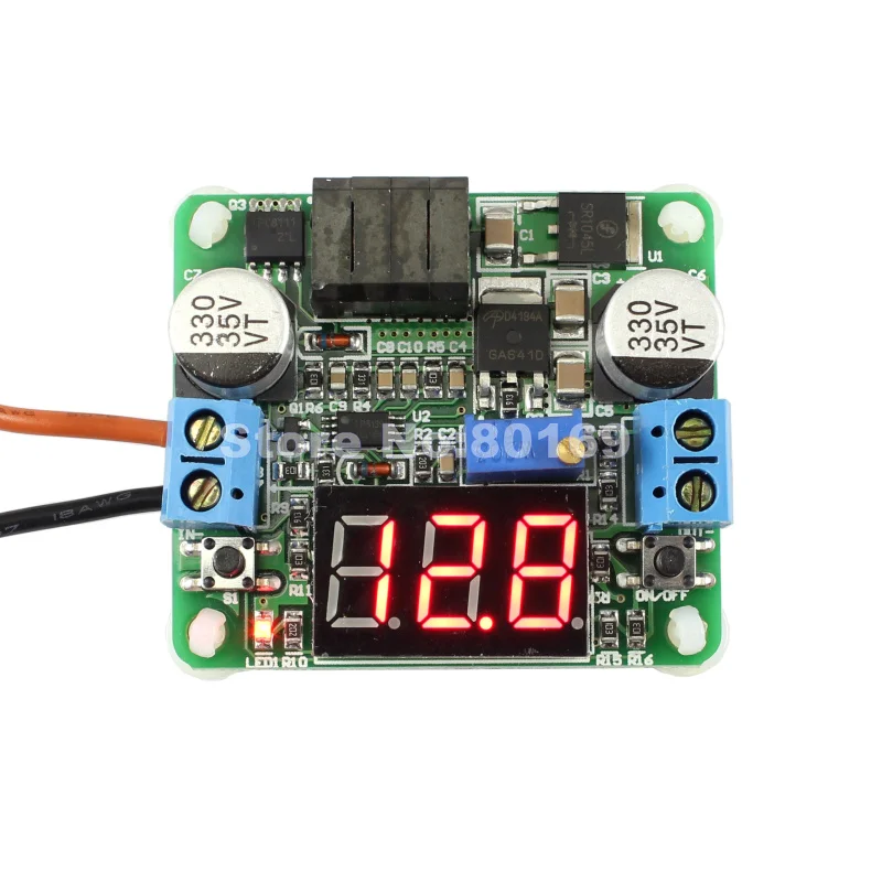 DC-DC понижающий и повышающий преобразователь напряжения 5-25 В до 0,5-25 в 25 Вт повышающий/понижающий модуль питания с вольтметром