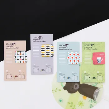 

2 Pcs School Stationery Cute Magnetic Bookmark Mini Books Mark Clips Cartoon Office Supplies Students Exquisite Gifts Papelaria
