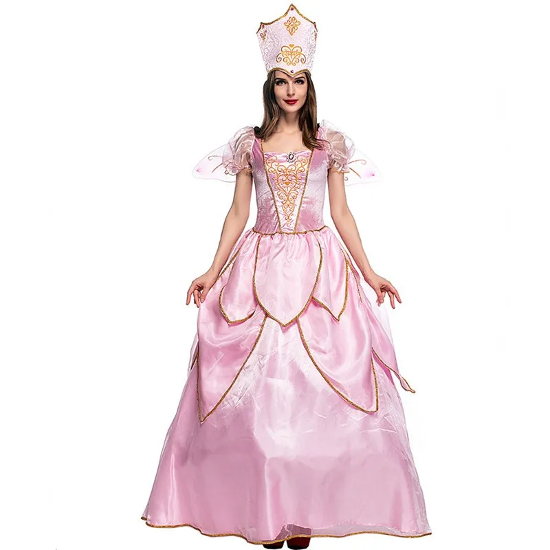 

Adult Fancy Flower Fairy Cosplay Woman Halloween Queen Costume Butterfly elf Role play Carnival Christmas Masquerade Party dress