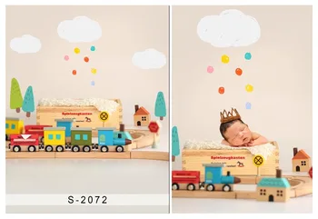 

LIFE MAGIC BOX Vinil Photography Backdrop Background Studio Photo Background Fotografia Small Train CMS-2072