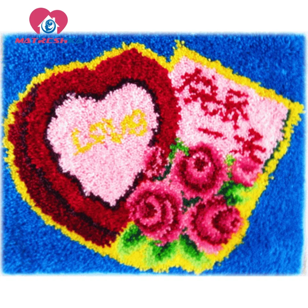 Latch Hook ชุดจัดส่งฟรีพรมเย็บปักถักร้อยหมอนอิง Foamiran หัตถกรรมเข็ม