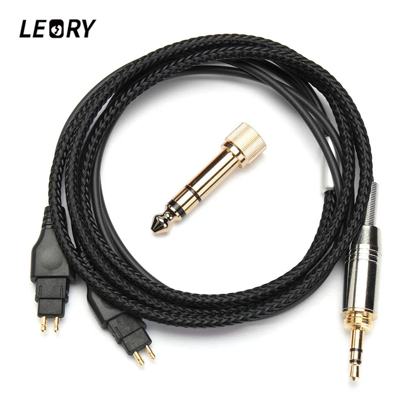 

LEORY Replacement Cable Wire 6.35/3.5mm Jack Headphone Audio Cable For Sennheiser HD414 HD420 HD430 HD650 HD600 HD580 Headphones