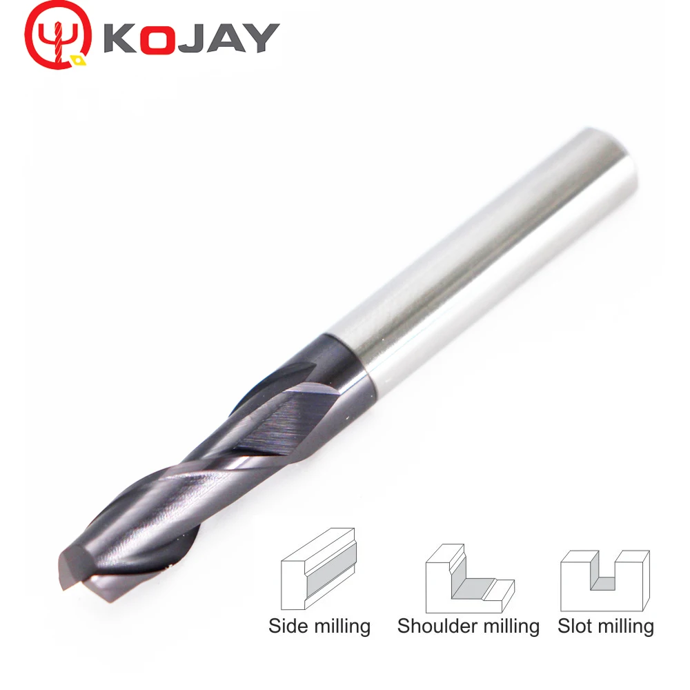 

D1-8mm 2 flute solid carbide tungsten flat end mills router bit milling cutter CNC tools