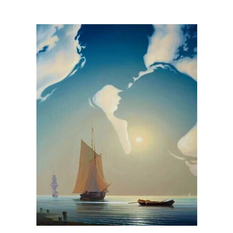 

Sail for Love Hand Made Paint High Quality Canvas Beautiful Painting By Numbers Surprise Gift Great Accomplishment