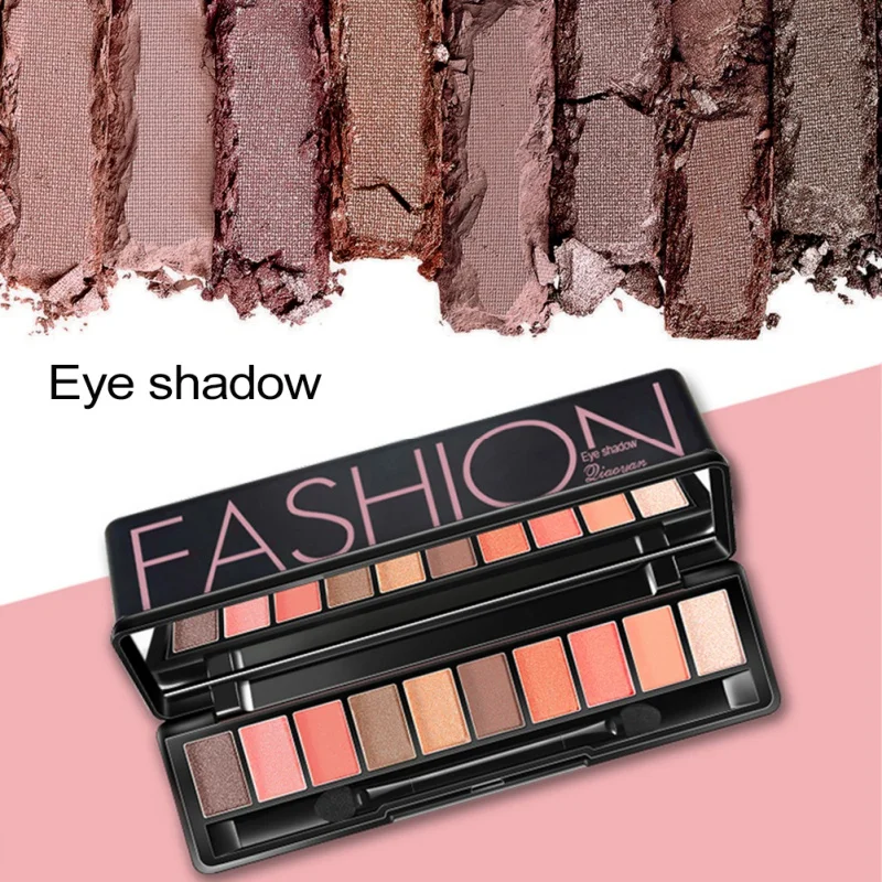 10 цветов Professional для дам Eye Shadow матовые тени век Palette Matte Шелковый пигмент