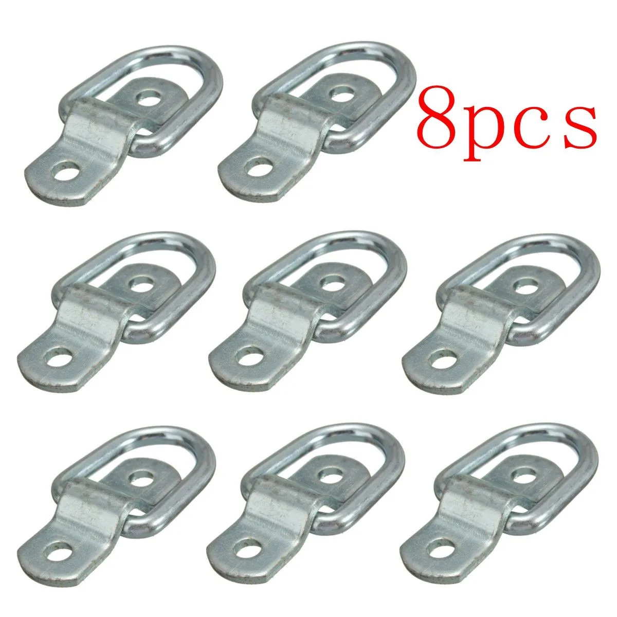 

8pcs/set Lashing Ring Staple Cleat Tie Down Trailers For Vans Trucks Horsebox Boat Ropes