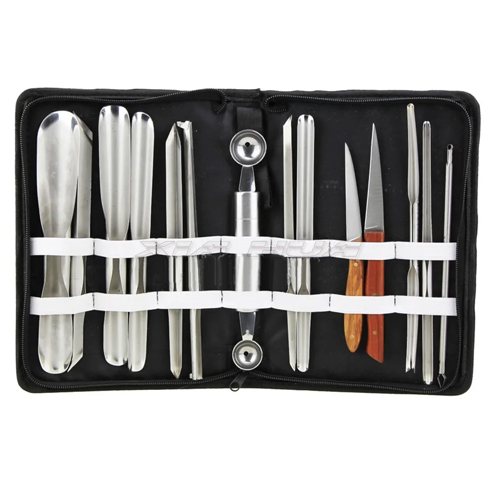 

1 Set 14Pcs Portable Useful Vegetable Fruit Essential Carving Tool Large fruit chisel carving knife
