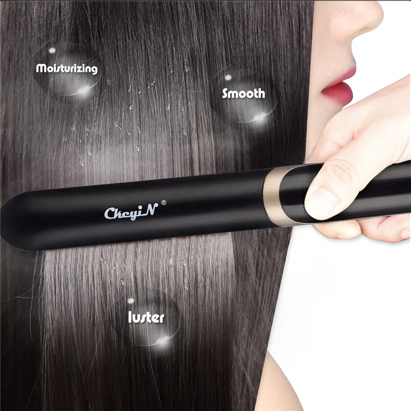 Ckeyin Керамика бигуди для волос выпрямитель 2 в 1 для выпрямления волос щипцы для завивки волос выпрямитель для волос Ролики волна светодиодный Дисплей Инструменты для укладки волос