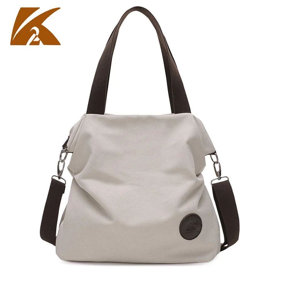 

Korean style Women Canvas Handbag large womens tote bags Zipper Shopping Travel Shoulder Bag Solid color Girls Beach Bookbags