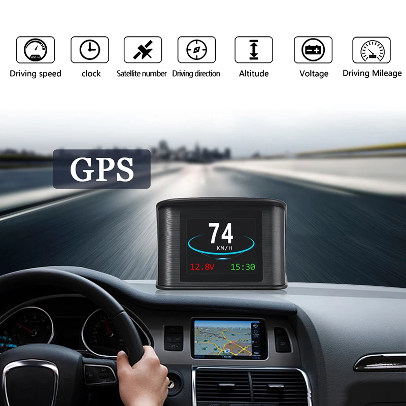 Универсальный Автомобильный gps HUD Head Up дисплей цифровой смарт-измеритель gps скорость метр Автомобиль HUD Дисплей gps спутники скорость