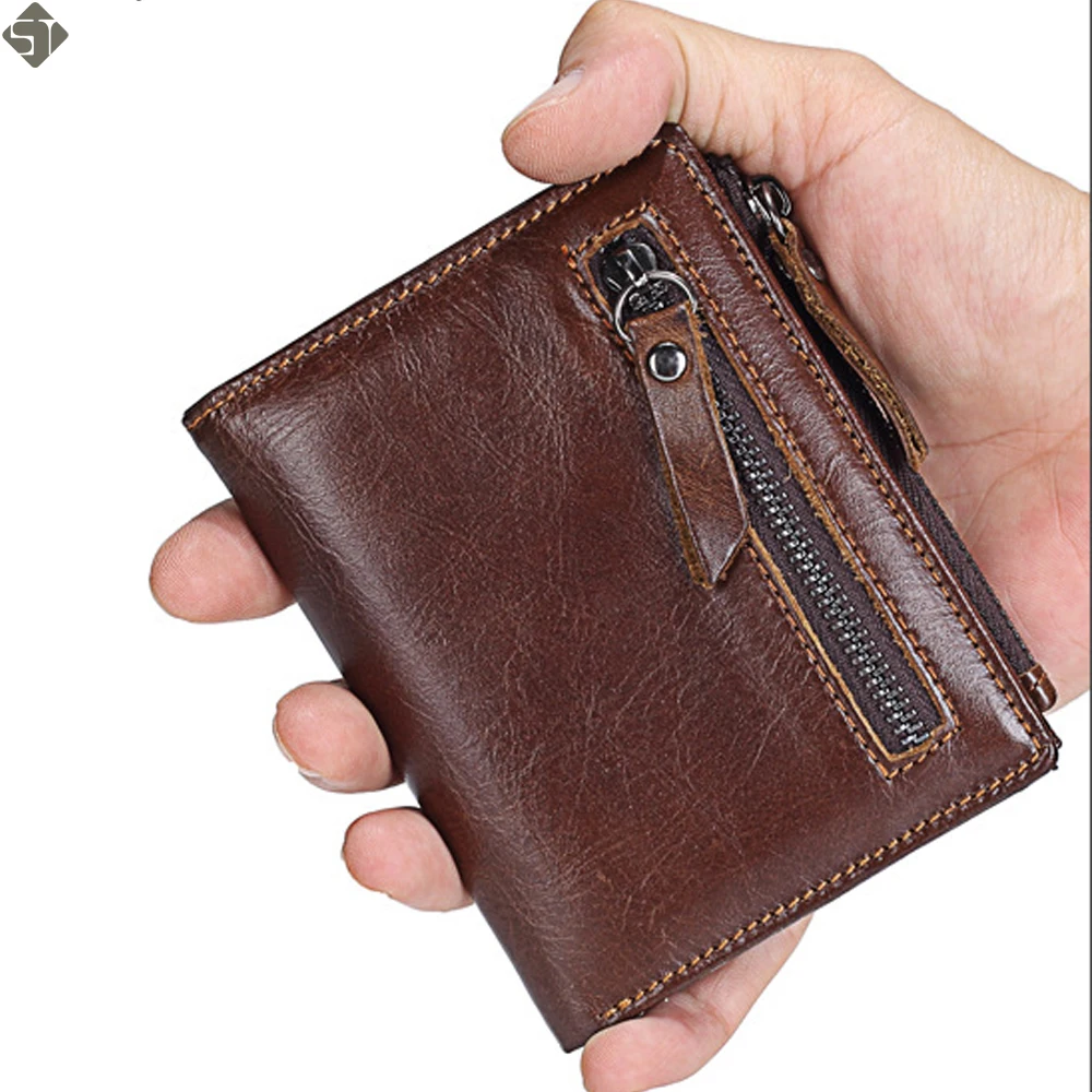 

Vintage Cowhide Genuine Leather Men Wallet Short Coin Purse Small Vintage Wallets Brand Coin Pocket Driver License Holder