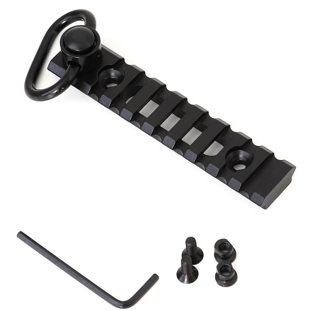 

Tactical Handguard Picatinny Keymod Rail Mount Adapter with QD Base 1.25 Inch Sling Swivel 8 Slot 2.44 Inch for Keymod Handguard