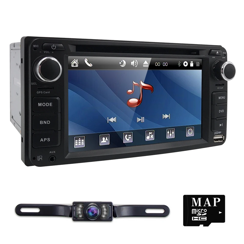 

2 din 6.2 inch 800*480 Car DVD player GPS+BT+Radio+Touch Screen+car pc+aduio+Stereo+Video For Toyota Hilux VIOS Camry Corolla TV