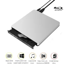ABS Материал Внешний Blu-Ray привод USB 3,0 Bluray горелка BD-RE CD/DVD RW Писатель воспроизведение 3D Blu-Ray диск для Mac 10 OS Win Linux