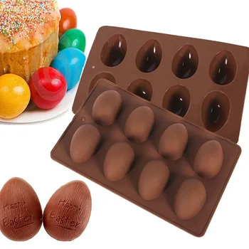 

DIY Silicone Mold 8 Cavity Oval Shape Handmade Chocolate Soap Mold Cake Decoration Tools