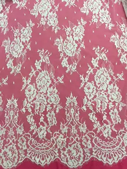 

tulle mesh lace fabric Z-han8319 for wedding dresses and bridal white embroidered lace material