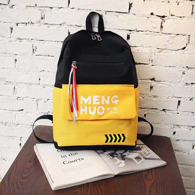 Menghuo 2017 Fashion High Quality Tassel Ribbon Women Bakcpack School Bag for Girls Boys Men Backpack sac a dos femme Mochilas (56)