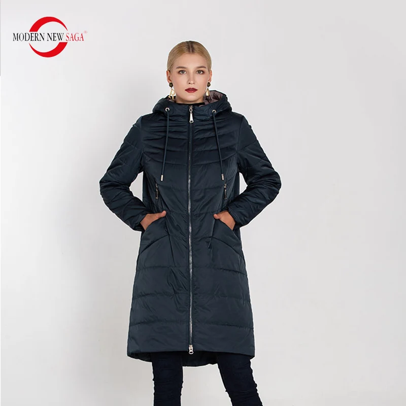 MODERN NEW SAGA 2019 New Autumn Collection Coats And Jackets Women Oversized Parkas Cotton Padded Overcoat Female Ladies Outwear