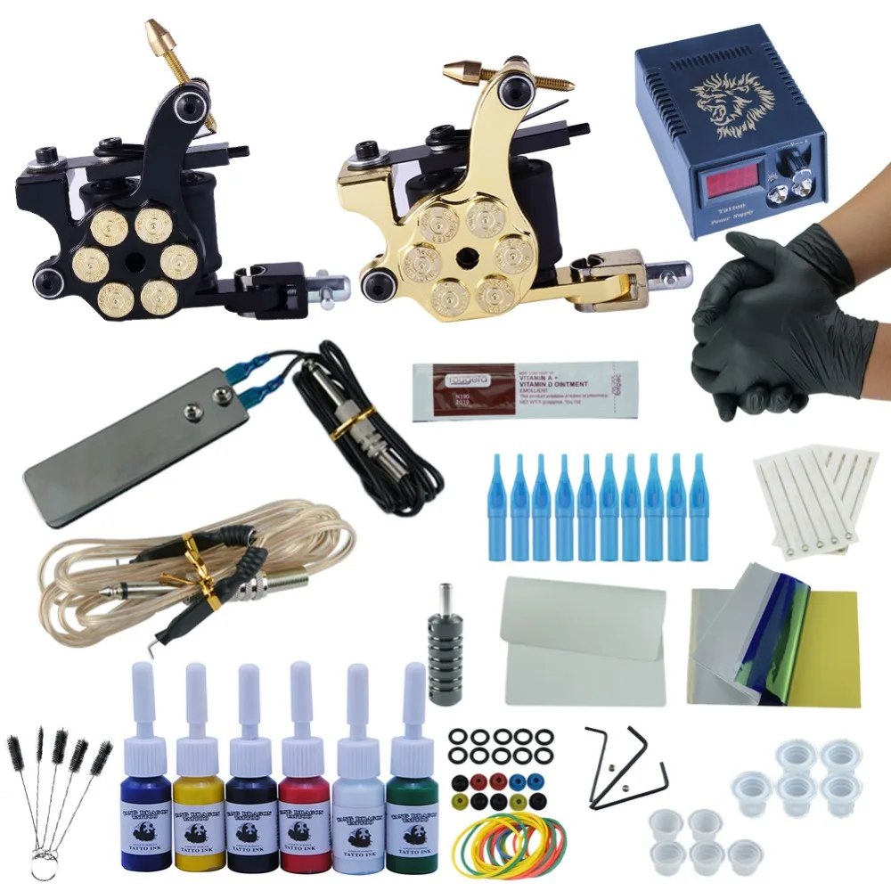 Starter Beginner Complete Tattoo Kit Professional Tattoo Machine Kit