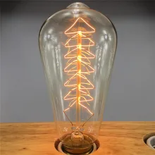 Ретро ST64 Рождественская елка электрическая лампочка эдисона E27 40 W 110 V/220 V углерода страна лампа накаливания Эдисона для домашнего хозяйства/бар/Кофе магазин