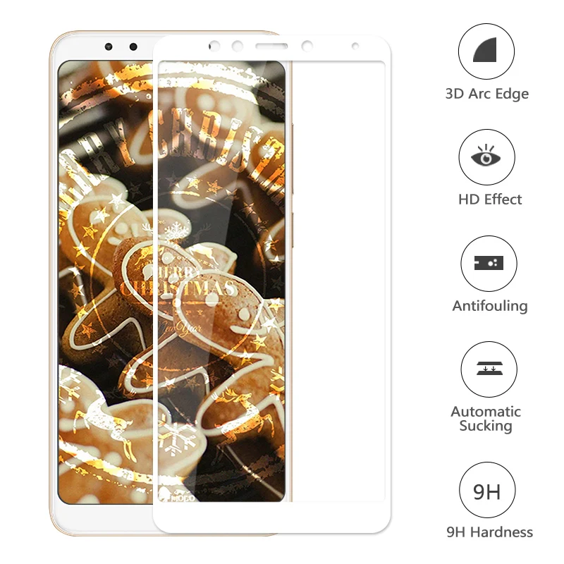 Защитное закаленное стекло для Xiaomi Redmi 5 экрана полное покрытие 7 дюйма hongmi