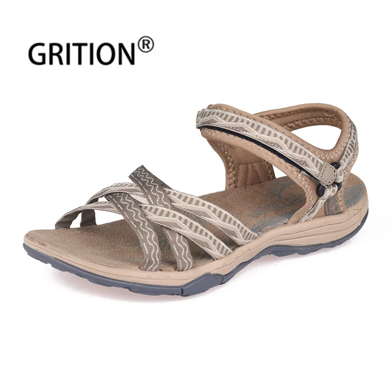 

GRITION 2019 Women Outdoor Sandals Summer Beach Flat Platform Casual Water Shoes Ladies Comfortable Breathable Fashion Sandalias
