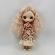 Ню Блит куклы бледно-блондинка вьющиеся волосы, завод кукла, кукла без Bang llon88