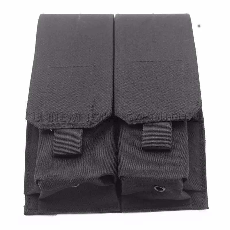 Тактическая Сумка MOLLE PALS Double Stack Rifle Magazine Mag Top Flap черный цвет