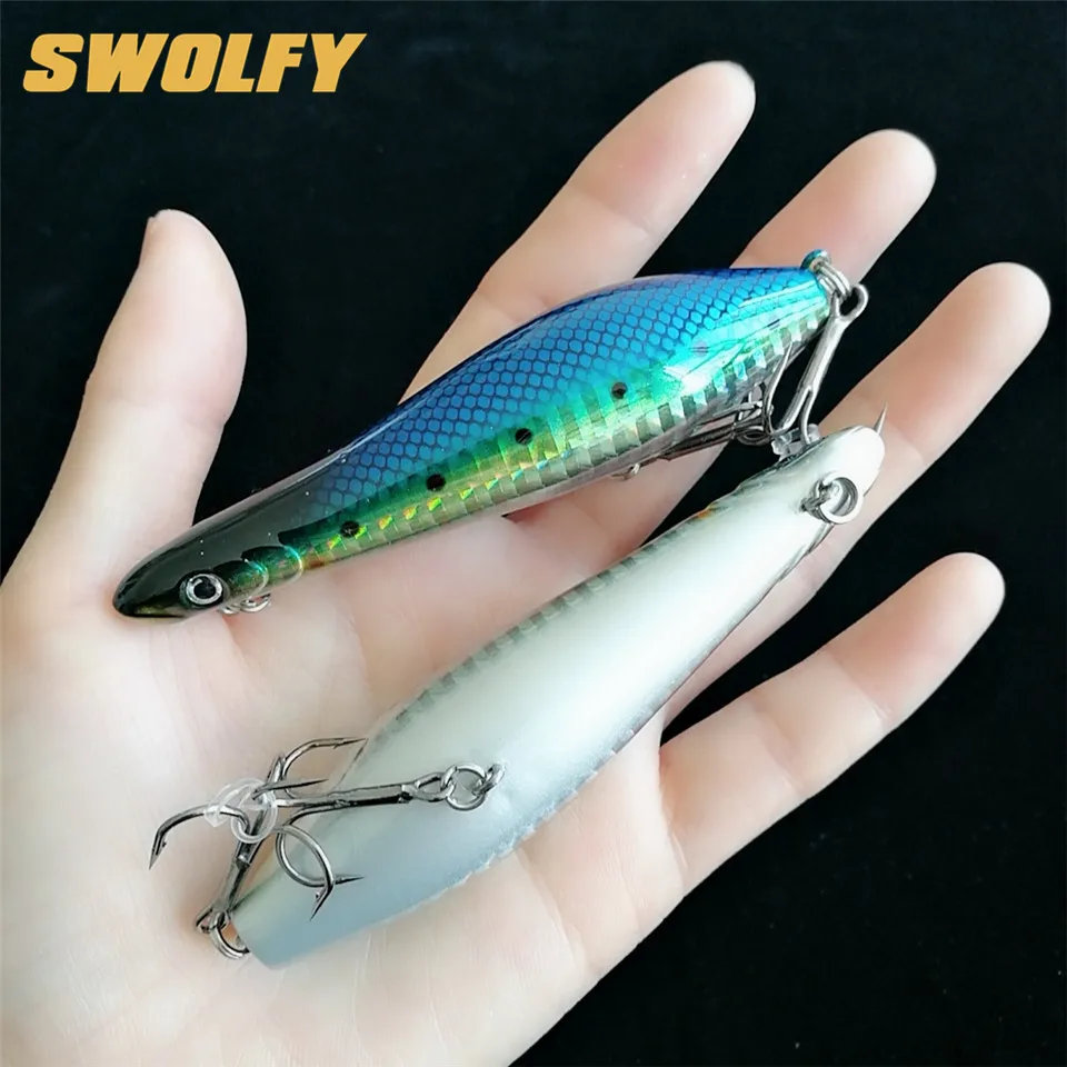 

Swolfy 1PC 14.98G 9CM Topwater Pencil Lure Fishing Bait Artificial Minnow Hard Lures Baits Floating Surface