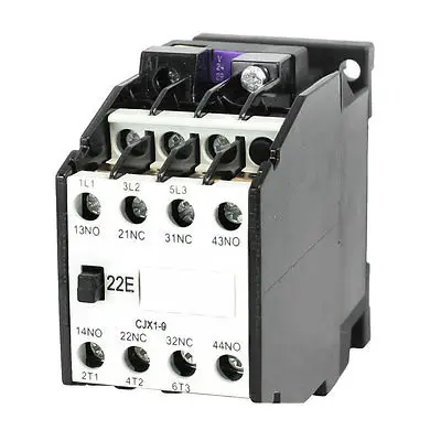 

CJX1-9 AC Contactor 24V 50Hz Coil 9A 3-Phase 3-Pole 2NO + 2NC