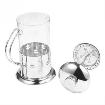 

Stainless Steel Glass French Press Coffee Cup Tea Maker Cafetiere Filter Kitchen Tool