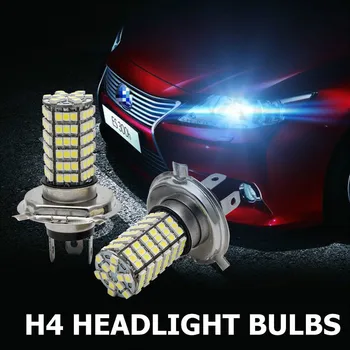 

2pcs H4 Xenon White 120 LED 3528 SMD Fog Headlight Hi/Lo Beam Bulb Light Lamp 12V