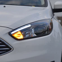 Car Styling Head Lamp for Ford Focus 3 LED Headlight 2015 2016 for focus ST Style LED DRL H7 Hid Option Angel Eye Bi Xenon Beam car styling new for mazda 6 led headlights 2014 2016 led mazda6 head lamp angel eye led drl h7 hid bi xenon lens low beam