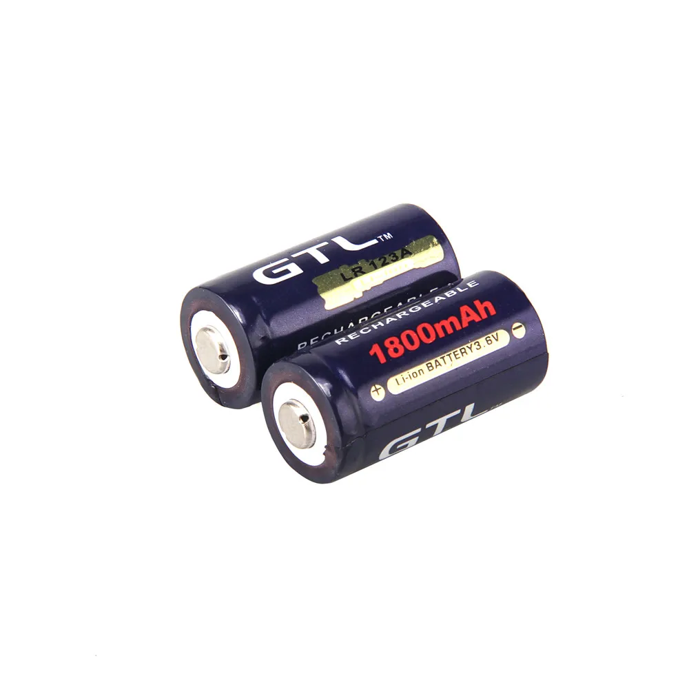 2 шт. 100% Новый оригинальный LR123A 3 7 V 1800 mah 123A литиевая аккумуляторная батарея