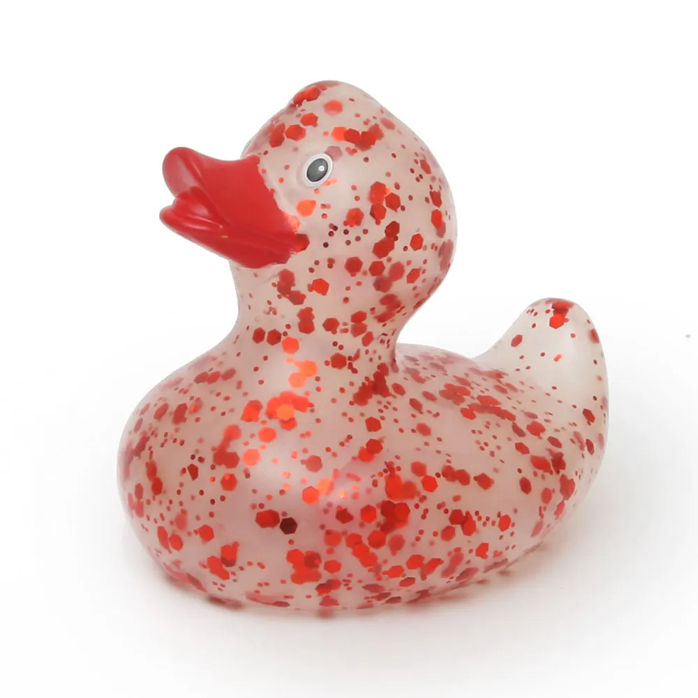 3 Pcs Rubber Duck transparent Swimming Water Toys ducks Colorful Soft Floating  Bathing Toy For Baby Bath Toys