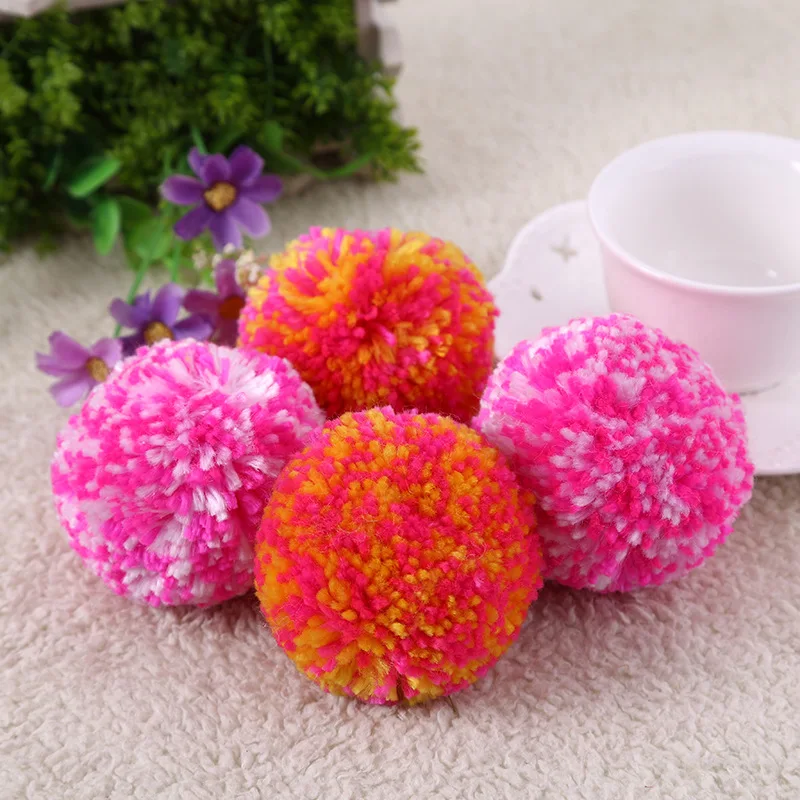 

Wool Yarn Sweater Knitting Accessories Colorful 5cm Pom pom Balls Clothing Decoration Diy Fur Ball For Wedding Home Decoration