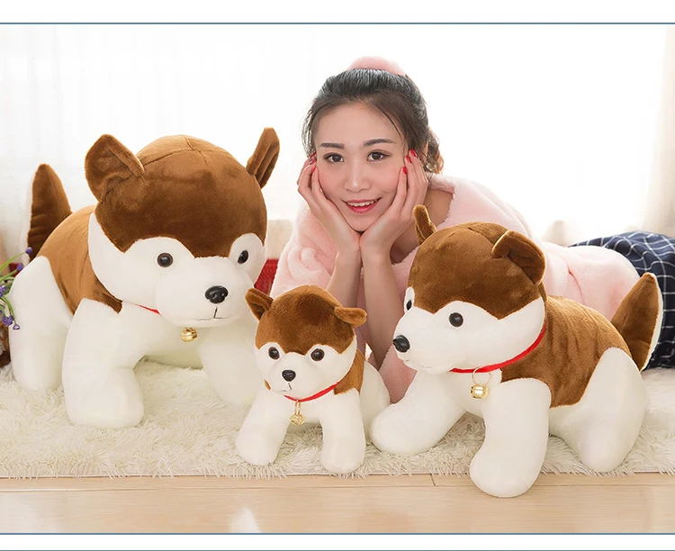 

lovely cartoon brown husky dog doll ,soft plush toy,throw pillow home decoration birthday gift h2838