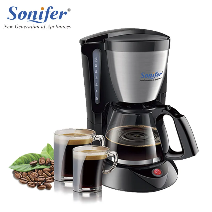 

1.25L Original Electric Drip Coffee Maker household large coffee machine 12 cup tea coffee pot 220V Sonifer