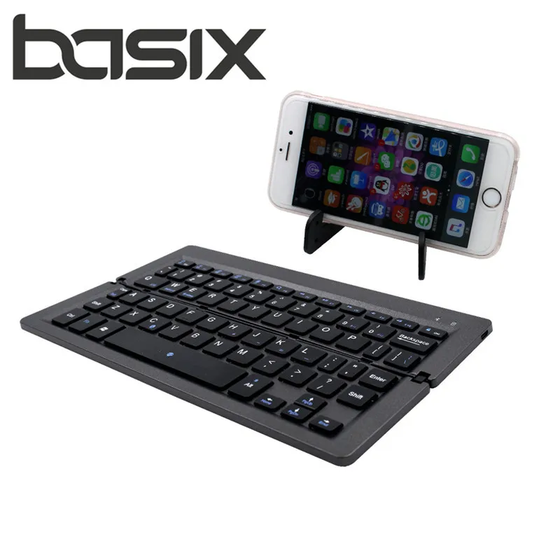 BASIX Mini Wireless Bluetooth Keyboard Folding Slim Mini Wireless