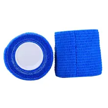 6 шт первой помощи медицинские самоклеющиеся эластичный бинт марлевые ленты(синий, 5 см)#8