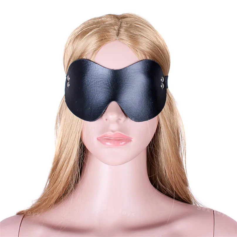hot Attractive Adult ProductsBondage Black Leather Blindfold Mask Male And Female Sex Toys Tease Restraint Blinder For Couples | Красота и