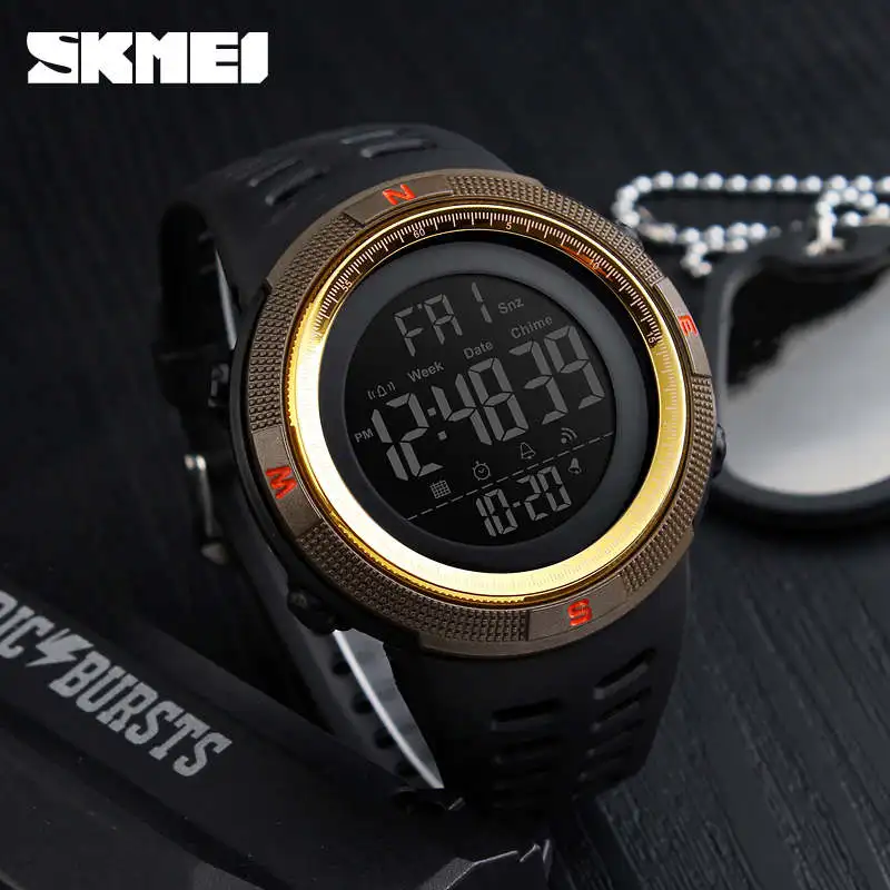 50M Swim Watch Sports Men s Watches Double Display Alarm Chrono Digital Wristwatch Digital Waterproof Man 3