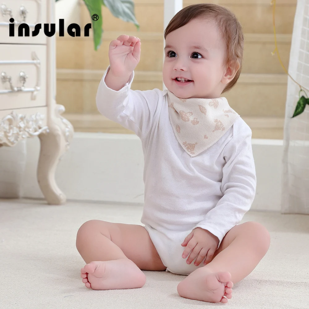 Natural Colored Cotton Newborn Baby Bibs Soft Bib Burp Cloth For Babies