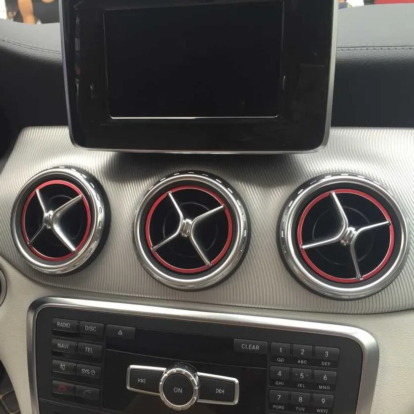 Angelguoguo Air outlet sticker/Instrument panel Air outlet decoration ring Fit for Mercedes Benz A/B/GLA/CLA Class