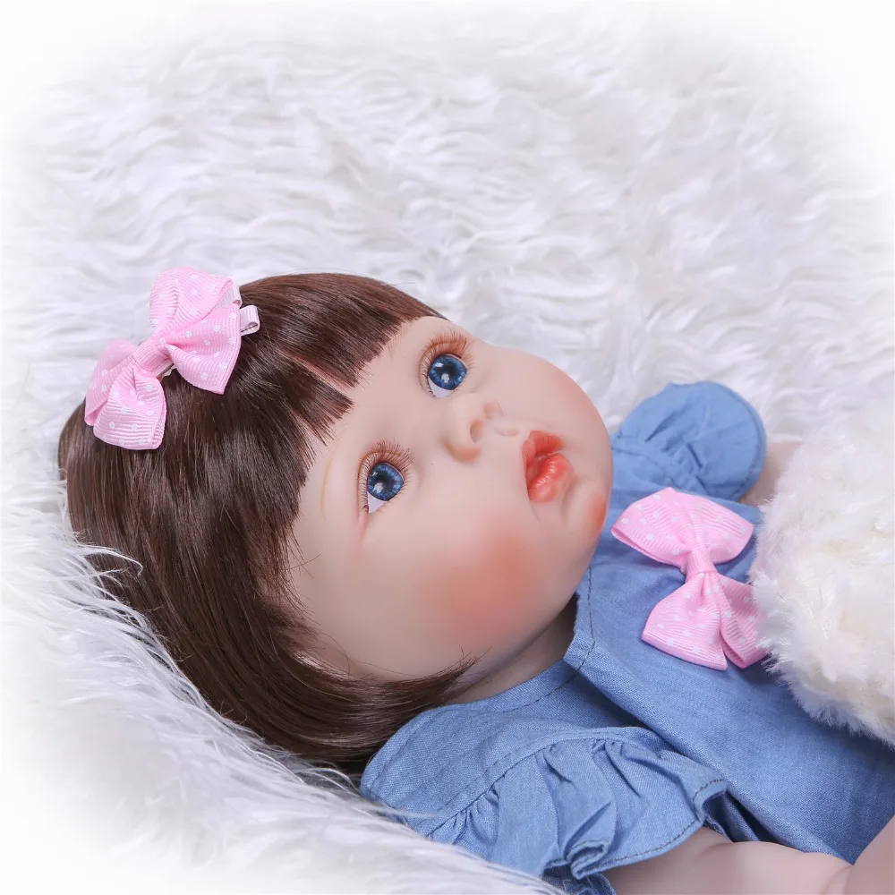 Новинка 55 см полный Силиконовый Reborn Boneca Realista модные куклы для девочки детский подарок на день рождения Bebes Reborn boneca Кукла